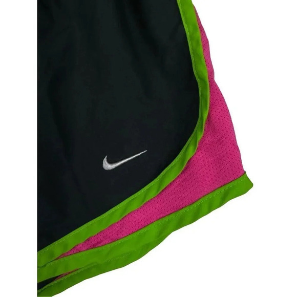 Nike Dri-Fit Tempo Running Shorts XS Black Pink Green 3” Brief Liner Lightweight - Picture 3 of 8